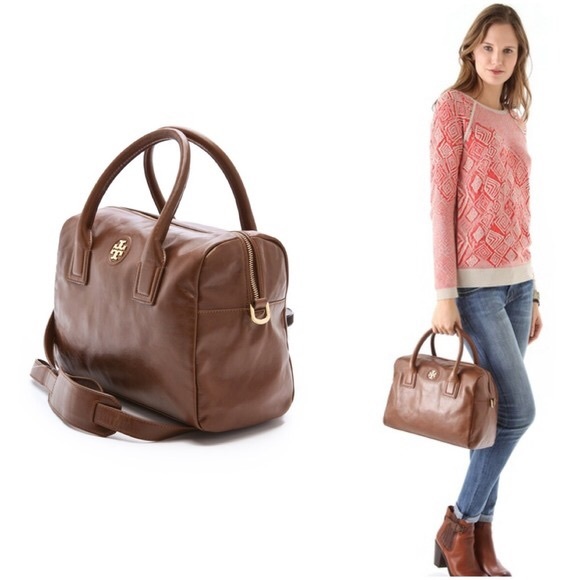 Tory Burch Handbags - Tory Burch City Satchel in Smoke Brown