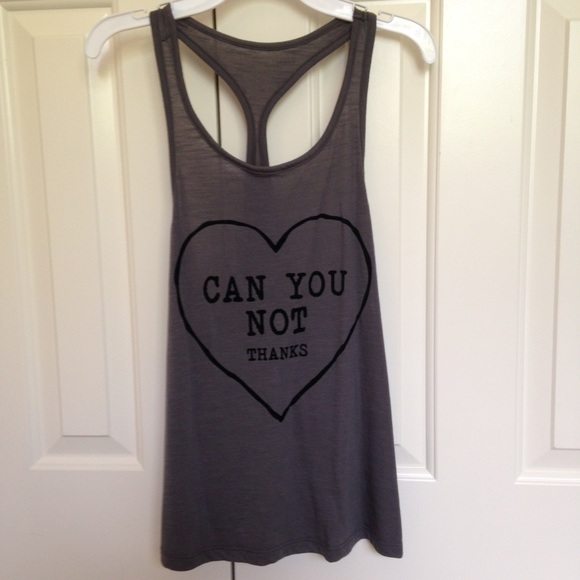 Grey "Can You Not" Racerback Tank