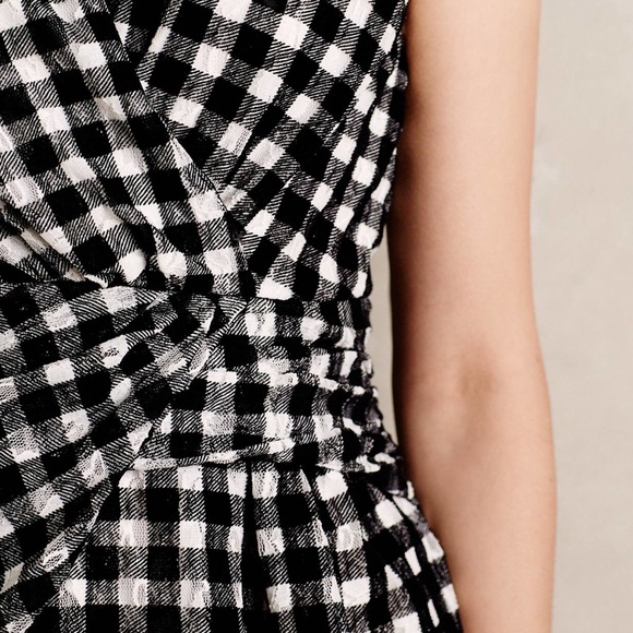 Deletta blouse, black and white checker, L