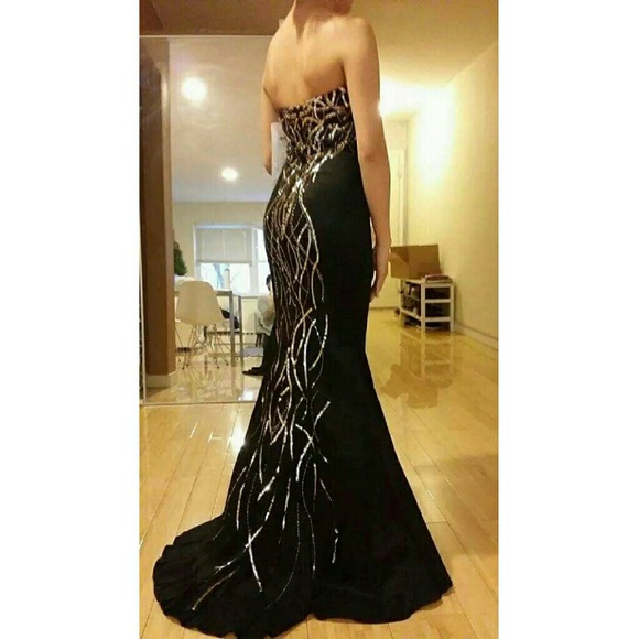 David's Bridal Sequenced Mermaid Dress