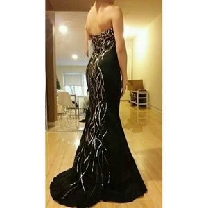 David's Bridal Sequenced Mermaid Dress