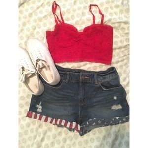 American Flag High Waisted Shorts 🇺🇸