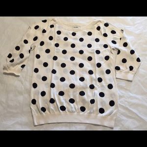 ☄Old Navy Black Poka Dotted Light Sweater☄