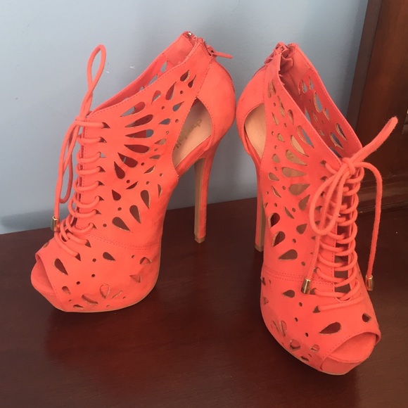 Charlotte Russe Shoes - Charlotte Russe Coral Heels