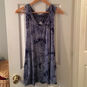 Dark Blue Tye Dye Tank