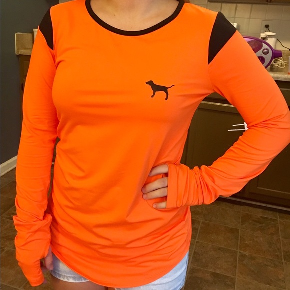 SOLD‼️PINK Orange Ultimate Long Sleeve Shirt