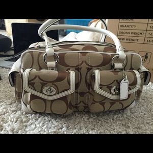 Authentic coach mini duffle bag purse