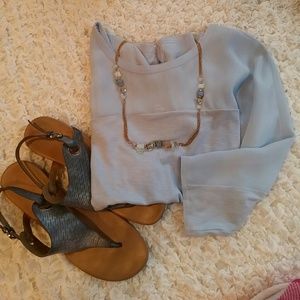 Anthropologie Dolan Left Coast Crepe Yoke Avan Tee