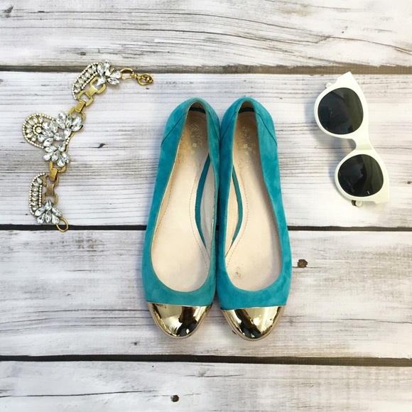 Vince Camuto Shoes - Vince Camuto Ballet Teal Flats