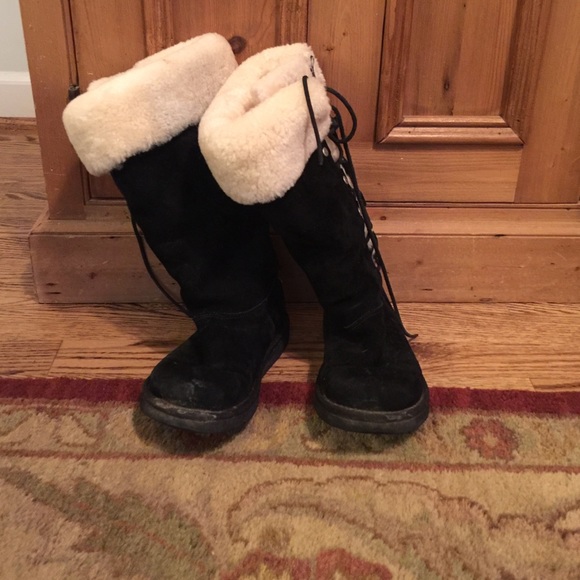 Tall side lace boots - Picture 2 of 4