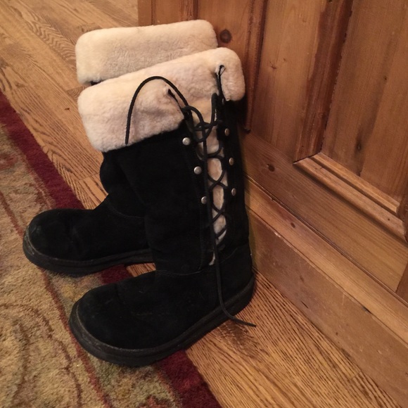 Tall side lace boots - Picture 3 of 4