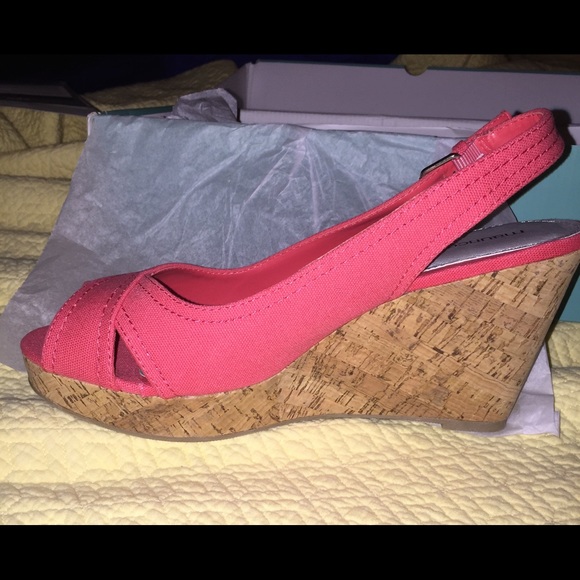 Coral & Cork Wedges