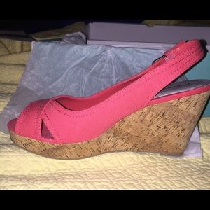 Coral & Cork Wedges