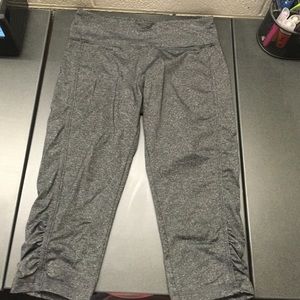 Gray cropped workout pants