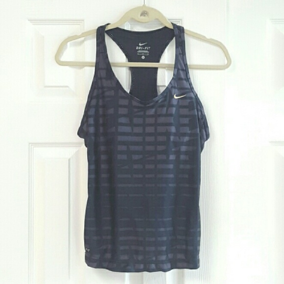 Nike Tops - Nike Dri Fit Gold Swoosh Racerback