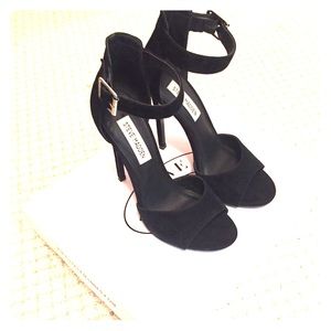 Steve Madden Black Ankle Strap Heels