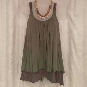 Anthropologie Amandi Double Layer Tank