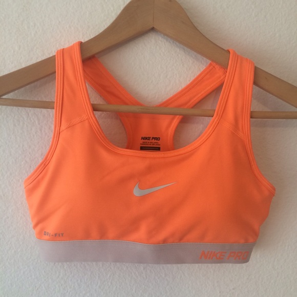 nike sports bra orange