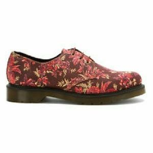 Brown and pink floral Dr. Marten oxfords