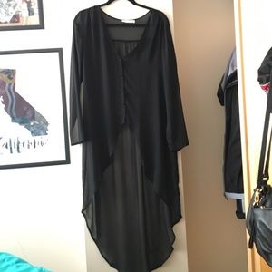 Sheer High-Low Cover Up