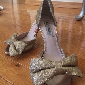 Steve Madden sparkle bow stilettos