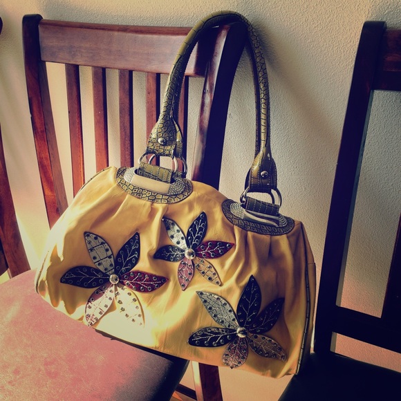 Large leather summer bag