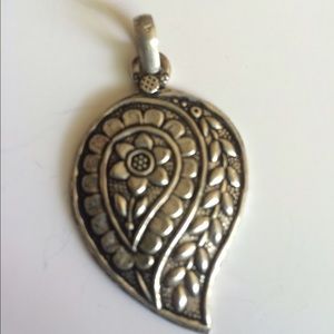 New! Indian Silver Paisley Pendant
