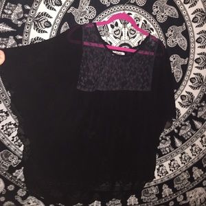 Sheer black flowy top