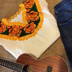 Embroidered Frida Top NWOT