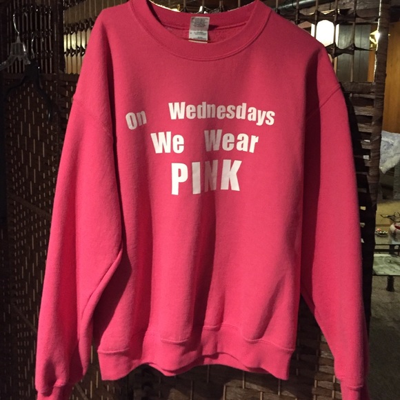 on Wednesday we wear pink crew neck