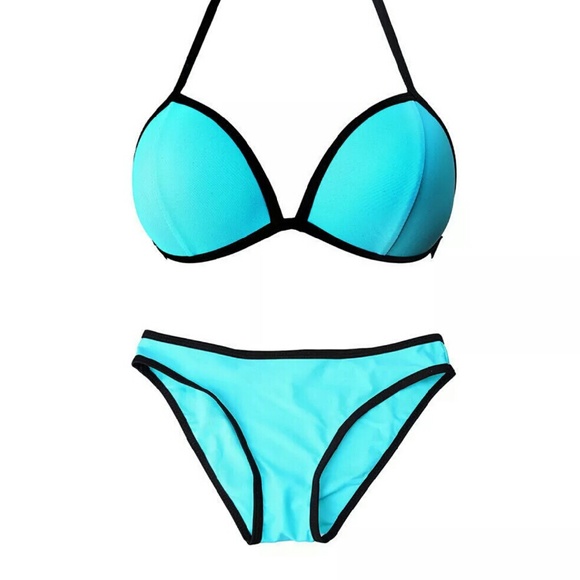 Other - Turquoise Bikini with Black Trim