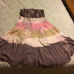 Tie dye maxi skirt/ tube dress