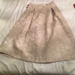 Beige midi skirt