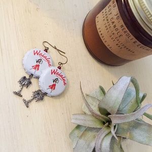 Handmade Hawaiian Soda Cap Earrings