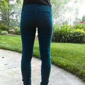 Teal skinny jeans
