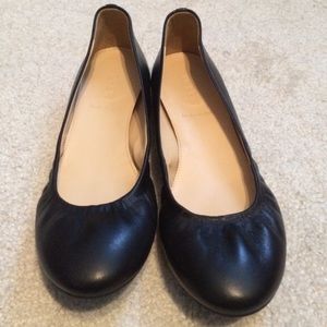 J. Crew black leather flats