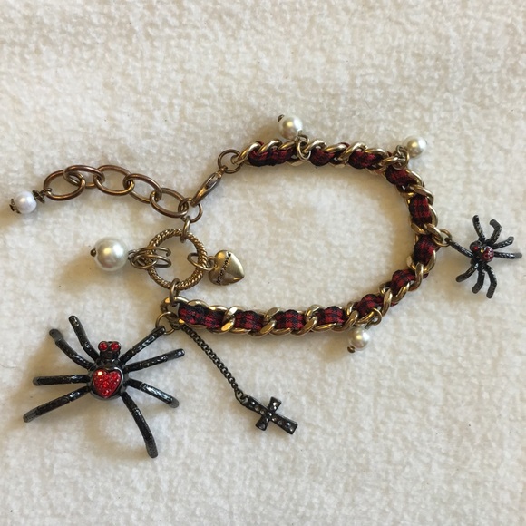 Betsey Johnson Spider Charm Bracelet