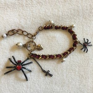 Betsey Johnson Spider Charm Bracelet