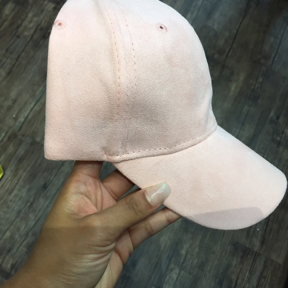 Accessories - LAST ONE ‼️ Baby pink faux suede baseball cap