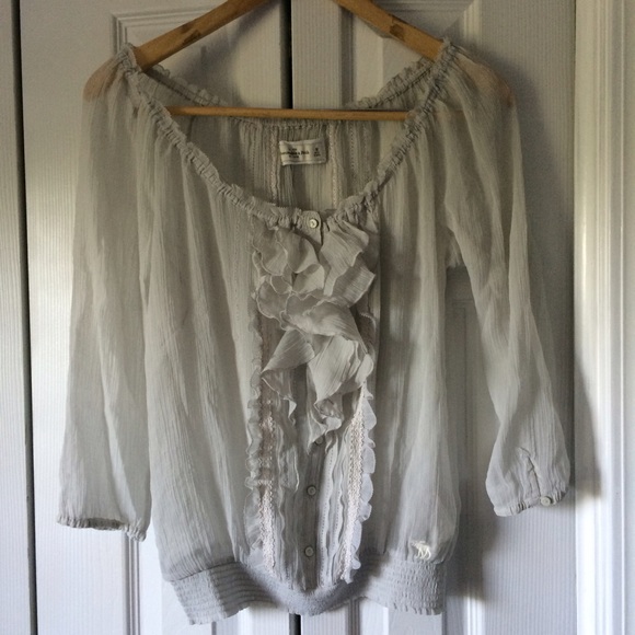 Abercrombie grey blouse
