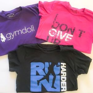 Lot of 3 Gymdoll Workout Shirts