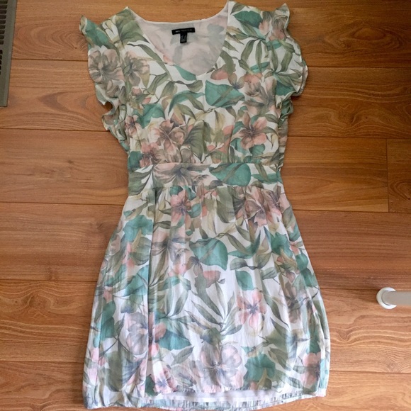 Summer dress - pastel tropics print