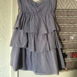 Strapless denim dress