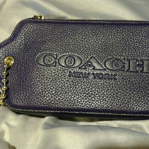 XX SOLD XX Dark purple Coach wristlet