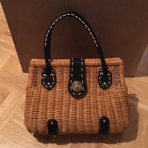 Basket weave handbag