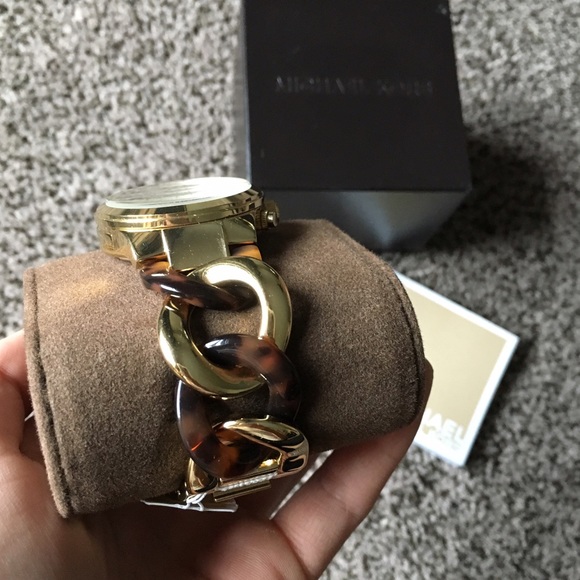 SOLD Gold Tortoise Shell Watch - Picture 2 of 4