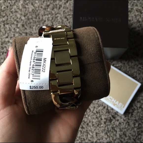 SOLD Gold Tortoise Shell Watch - Picture 3 of 4