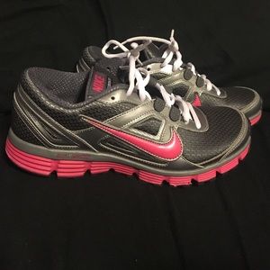 Pink and grey nikes