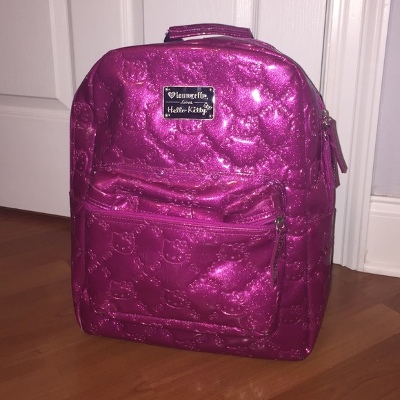 RARE pink leather hello kitty backpack