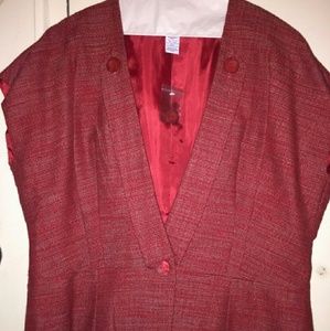 Red 2 pc Tweed Suit sz16